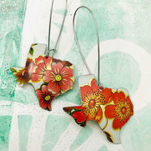 Load image into Gallery viewer, Texas Vintage Wildflowers Upcycled Tin Earrings