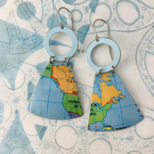 Divided America Small Fans Zero Waste Tin Earrings