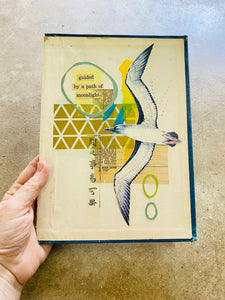 Guided By Moonlight   •  Collage on Upcycled Book Cover