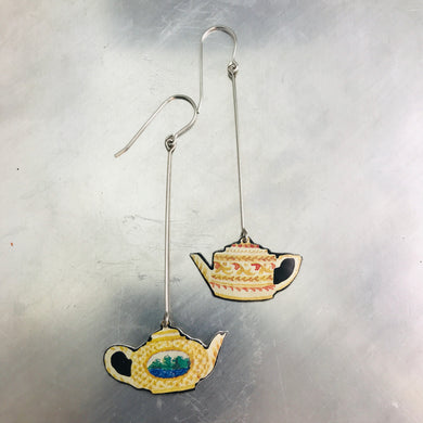 Long Teapots Zero Waste Tin Earrings