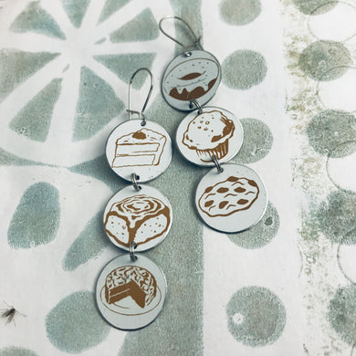 Sweet Treats Tri-dot Upcycled Tin Earrings