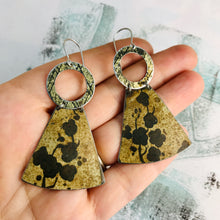 Load image into Gallery viewer, Oxidized Blossoms Small Fans Tin Earrings