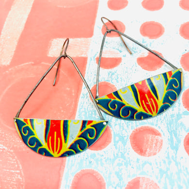 Partial Radiant Flower Recycled Tin Earrings