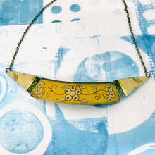 Load image into Gallery viewer, Buttery Yellow Zero Waste Tin Choker Necklace