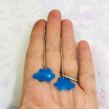 Load image into Gallery viewer, Little Sky Blue Clouds Upcycled Tin Earrings