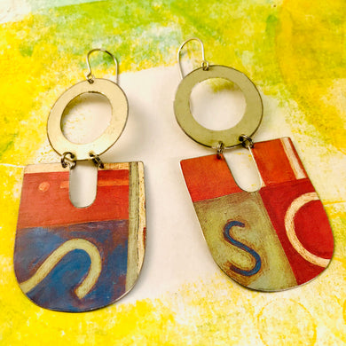 Si So Chunky Horseshoes Zero Waste Tin Earrings