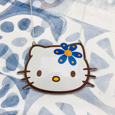 Hello Kitty Blue Flower Zero Waste Tin Necklace