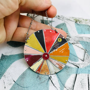 Desert Sunset Zero Waste Tin Color Wheel Necklace