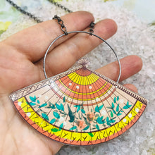 Load image into Gallery viewer, #15 Japanese Sensu Fan Upcycled Tin Necklace