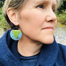 Load image into Gallery viewer, Vintage Tin Globe: West Asia Upcycled Circle Earrings