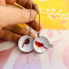 Load image into Gallery viewer, Songbirds Large Basin Tin Earrings
