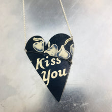 Load image into Gallery viewer, Hershey’s Kisses Angled Tin Heart Recycled Necklace