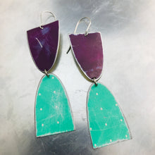 Load image into Gallery viewer, Mod Matte Grape &amp; Green Arches Zero Waste Tin Earrings