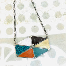 Load image into Gallery viewer, Tesserae Hexagon Upcycled Tin Necklace