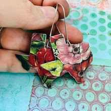 Load image into Gallery viewer, English Garden Upcycled Tin Earrings