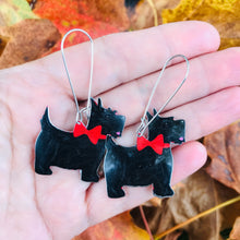 Load image into Gallery viewer, Black Scottie Dogs Tin Earrings