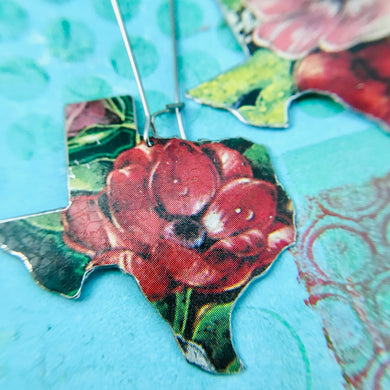 English Garden Upcycled Tin Earrings