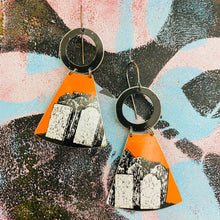 Load image into Gallery viewer, Halloween Gravestones Small Fans Tin Earrings
