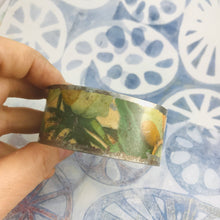 Load image into Gallery viewer, Vintage Magnolia Blossoms Upcycled Tin Cuff