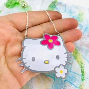 Hello Kitty Pink Flower Zero Waste Tin Necklace