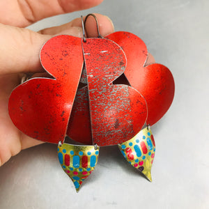 Abstract Butterflies Upcycled Tin Earrings