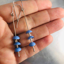 Load image into Gallery viewer, Cornflower Zen Chimes Upcycled Tin Earrings