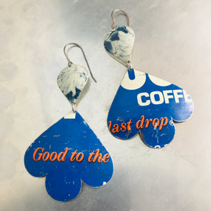 Good to the Last Drop Trefoil Upcyled Tin Earrings