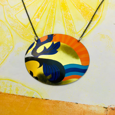 Ocean Sunset Zero Waste Tin Necklace
