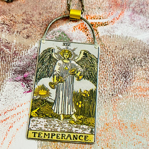 Temperance Tarot Tin Necklace