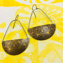 Load image into Gallery viewer, Mod Espresso &amp; Copper Recycled Tin Earrings