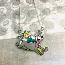 Load image into Gallery viewer, Jetsons Elroy and Astro Recycled Tin Necklace