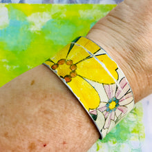 Load image into Gallery viewer, Happy Flowers Upcycled Tin Cuff