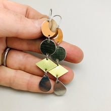 Load image into Gallery viewer, Mixed Golds &amp; Silver Lucky Charms Zero Waste Tin Earrings