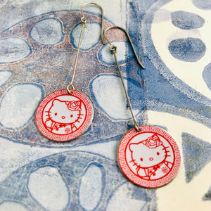 Hello Kitty Circles Tin Earrings