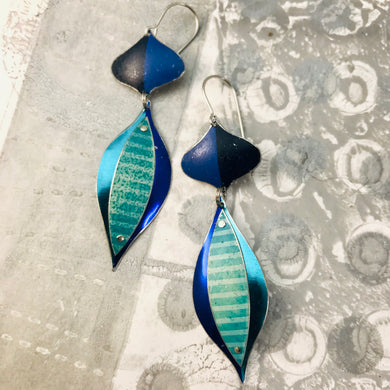 Shimmery Blues Rex Ray Zero Waste Tin Earrings