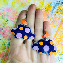 Load image into Gallery viewer, Crescents &amp; Clouds Zero Waste Tin Earrings