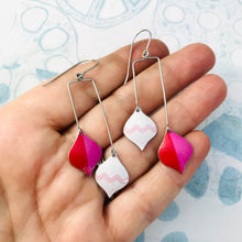 Load image into Gallery viewer, Pink Ornaments Zero Waste Tin Earrings