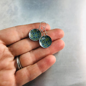 Intricate Pattern Upcycled Tiny Dot Earrings