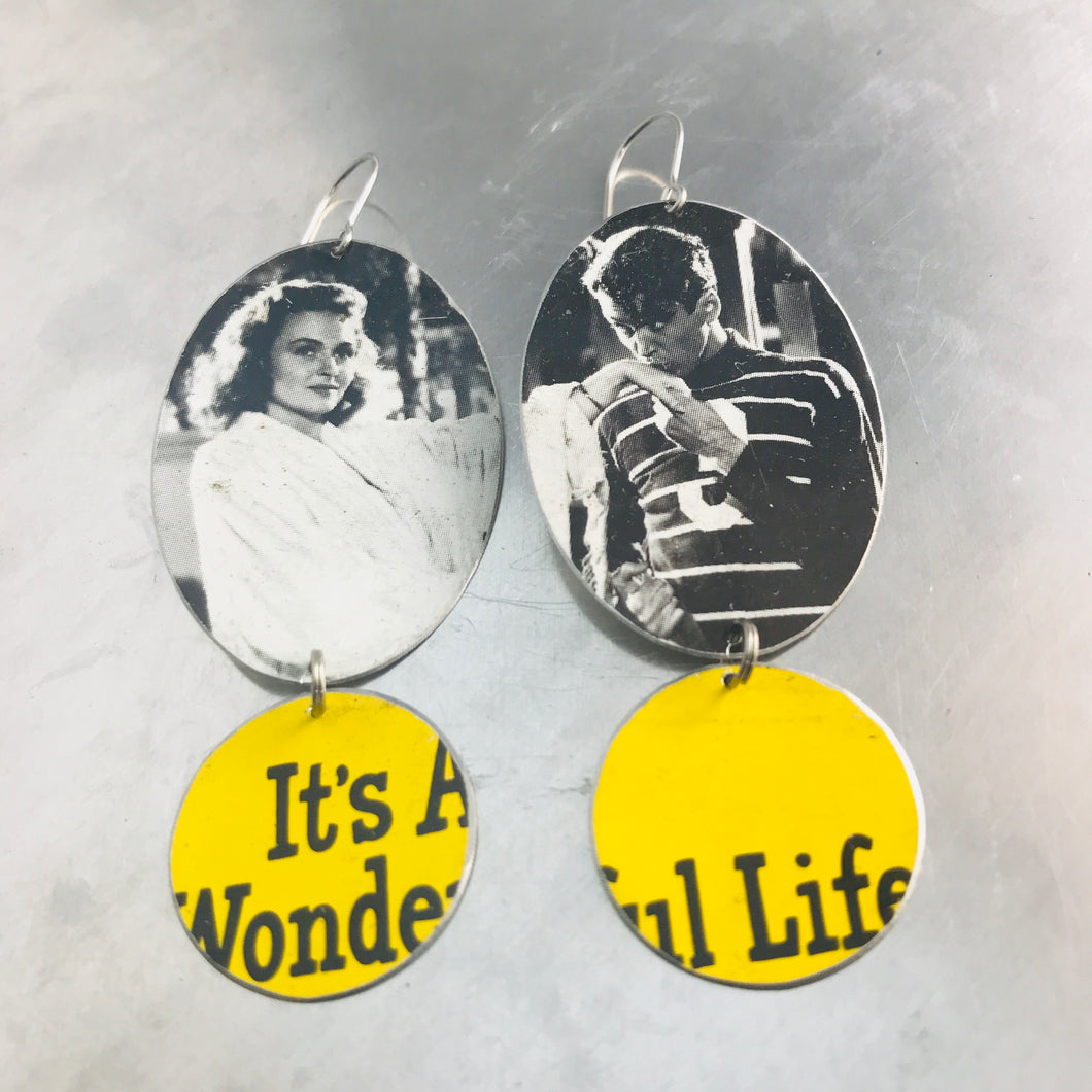 It’s a Wonderful Life Upcycled Tin Earrings