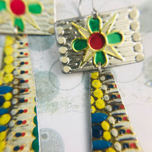 Load image into Gallery viewer, Mixed Mosaics Tin Zero Waste Earrings Ethical Jewelry