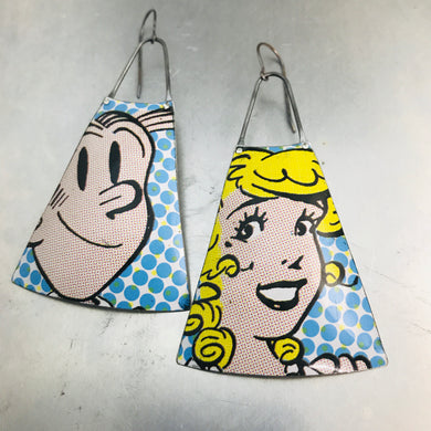 Blondie & Dagwood Zero Waste Tin Long Fans Earrings