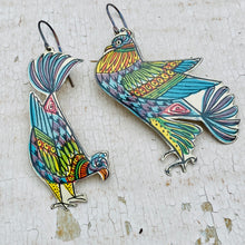 Load image into Gallery viewer, Fancy Pigeons Upcycled Tin Earrings