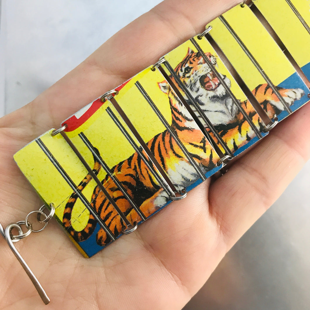Barnum Lion & Tiger Upcycled Tin Bracelet