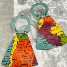 Load image into Gallery viewer, Peru &amp; Argentina Small Fans Tin Earrings