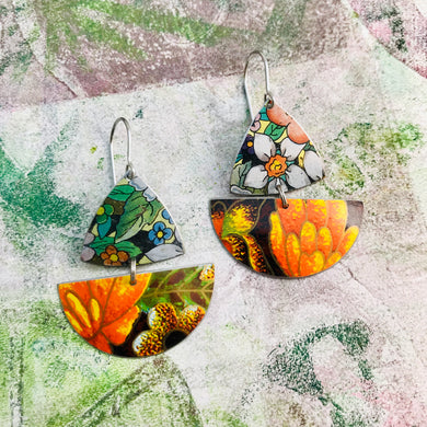Lotsa Flowers Little Sailboats Tin Earrings