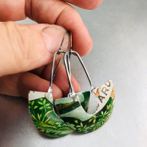 Grassy Green Little Us Upcycled Tin Earrings