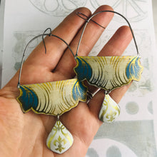 Load image into Gallery viewer, Vintage Draping Zero Waste Tin Earrings