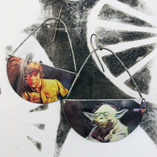 Load image into Gallery viewer, Luke &amp; Yoda Upcycled Tin Earrings
