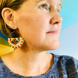 Radiant Flower Recycled Tin Earrings