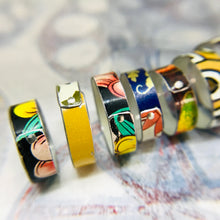 Load image into Gallery viewer, Stackable Tray Bands Upcycled Tin Rings